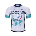 BONAVELO Cyklistický dres s krátkym rukávom - BAHRAIN VICTORIOUS 2025 - biela/svetlo zelená BONAVELO Cyklistický dres s krátkym rukávom - BAHRAIN VICTORIOUS 2025 - biela/svetlo zelená