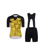 RIVANELLE Cyklistický krátky dres a krátke nohavice - CHEETAH II - žltá/čierna RIVANELLE Cyklistický krátky dres a krátke nohavice - CHEETAH II - žltá/čierna