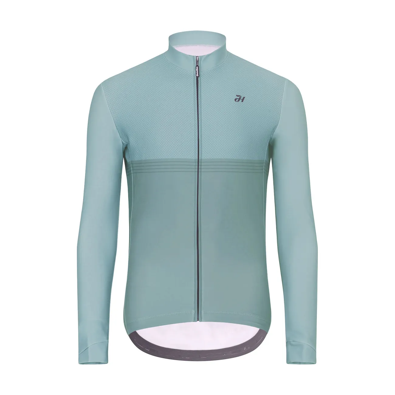 HOLOKOLO Cyklistický dres s dlhým rukávom zimný - STRIPES WINTER - svetlo zelená HOLOKOLO Cyklistický dres s dlhým rukávom zimný - STRIPES WINTER - svetlo zelená