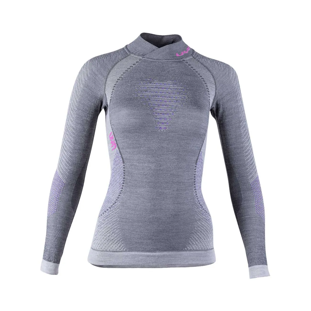 UYN Cyklistické tričko s dlhým rukávom - FUSYON MERINO LADY - šedá/čierna UYN Cyklistické tričko s dlhým rukávom - FUSYON MERINO LADY - šedá/čierna