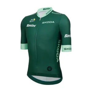 SANTINI Cyklistický dres s krátkym rukávom - TDF OFFICIAL BEST SPRINTER - zelená SANTINI Cyklistický dres s krátkym rukávom - TDF OFFICIAL BEST SPRINTER - zelená
