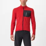 CASTELLI Cyklistický dres s dlhým rukávom zimný - UNLIMITED TRAIL - červená/šedá CASTELLI Cyklistický dres s dlhým rukávom zimný - UNLIMITED TRAIL - červená/šedá