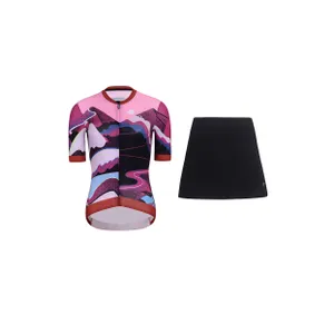 RIVANELLE krátky dres a sukňa - SUNSET - ružová/čierna/fialová RIVANELLE krátky dres a sukňa - SUNSET - ružová/čierna/fialová