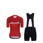 RIVANELLE Cyklistický krátky dres a krátke nohavice - GEAR UP - čierna/biela RIVANELLE Cyklistický krátky dres a krátke nohavice - GEAR UP - čierna/biela