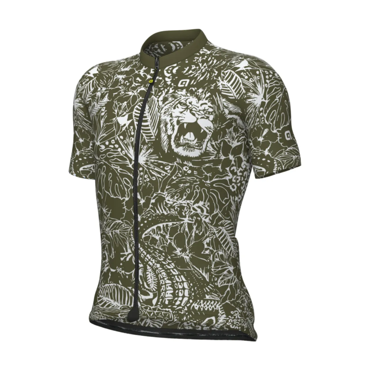 ALÉ Cyklistický dres s krátkym rukávom - SAFARI PRAGMA - zelená/biela ALÉ Cyklistický dres s krátkym rukávom - SAFARI PRAGMA - zelená/biela