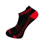 HAVEN Cyklistické ponožky členkové - SNAKE SILVER NEO 2PAK - čierna/červená HAVEN Cyklistické ponožky členkové - SNAKE SILVER NEO 2PAK - čierna/červená