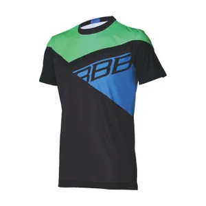 BBB Cyklistický dres s krátkym rukávom - GRAVITY - modrá/zelená/čierna BBB Cyklistický dres s krátkym rukávom - GRAVITY - modrá/zelená/čierna