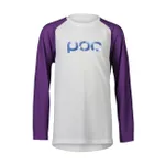 POC Cyklistický dres s dlhým rukávom letný - ESSENTIAL MTB - biela/fialová POC Cyklistický dres s dlhým rukávom letný - ESSENTIAL MTB - biela/fialová