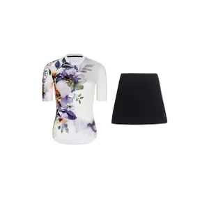 RIVANELLE krátky dres a sukňa - FLOWERY LADY - biela/viacfarebná/čierna RIVANELLE krátky dres a sukňa - FLOWERY LADY - biela/viacfarebná/čierna