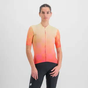 SPORTFUL Cyklistický dres s krátkym rukávom - ROCKET - oranžová/béžová SPORTFUL Cyklistický dres s krátkym rukávom - ROCKET - oranžová/béžová