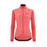 SANTINI Cyklistický dres s dlhým rukávom zimný - COLORE PURO LADY W - ružová SANTINI Cyklistický dres s dlhým rukávom zimný - COLORE PURO LADY W - ružová