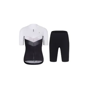 RIVANELLE Cyklistický krátky dres a krátke nohavice - ARROW II - biela/čierna RIVANELLE Cyklistický krátky dres a krátke nohavice - ARROW II - biela/čierna