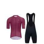 HOLOKOLO Cyklistický krátky dres a krátke nohavice - VICTORIOUS GOLD - bordová/čierna HOLOKOLO Cyklistický krátky dres a krátke nohavice - VICTORIOUS GOLD - bordová/čierna