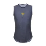 SANTINI Cyklistické tričko bez rukávov - TDF MAILLOT JAUNE - modrá SANTINI Cyklistické tričko bez rukávov - TDF MAILLOT JAUNE - modrá