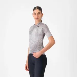 CASTELLI Cyklistický dres s krátkym rukávom - COSMIC VORTEX - šedá CASTELLI Cyklistický dres s krátkym rukávom - COSMIC VORTEX - šedá