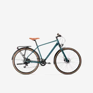 Mestský bicykel - Mestský bicykel LD 900 na dlhé trasy s vysokým rámom modrozelený Mestský bicykel - Mestský bicykel LD 900 na dlhé trasy s vysokým rámom modrozelený