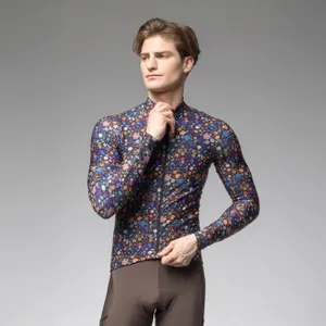 ALÉ Cyklistický dres s dlhým rukávom zimný - PRAGMA FLOWERY - čierna/viacfarebná ALÉ Cyklistický dres s dlhým rukávom zimný - PRAGMA FLOWERY - čierna/viacfarebná