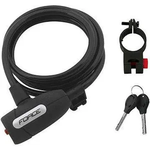 Šport a outdoor | Cyklistika | Cyklodoplnky | Zámky - Force Lux špirálová čierna 150 Šport a outdoor | Cyklistika | Cyklodoplnky | Zámky - Force Lux špirálová čierna 150