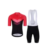 HOLOKOLO Cyklistický krátky dres a krátke nohavice - ARROW II - červená/čierna HOLOKOLO Cyklistický krátky dres a krátke nohavice - ARROW II - červená/čierna