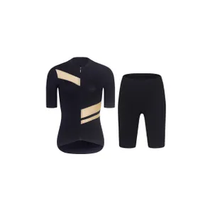 RIVANELLE Cyklistický krátky dres a krátke nohavice - GLAMOR - čierna/béžová RIVANELLE Cyklistický krátky dres a krátke nohavice - GLAMOR - čierna/béžová