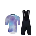 HOLOKOLO Cyklistický krátky dres a krátke nohavice - COSMA - čierna/svetlo modrá/fialová HOLOKOLO Cyklistický krátky dres a krátke nohavice - COSMA - čierna/svetlo modrá/fialová