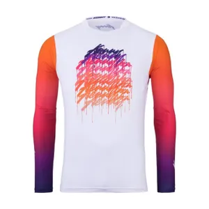 KENNY Cyklistický dres s dlhým rukávom letný - PROLIGHT KID 25 - biela/ružová KENNY Cyklistický dres s dlhým rukávom letný - PROLIGHT KID 25 - biela/ružová