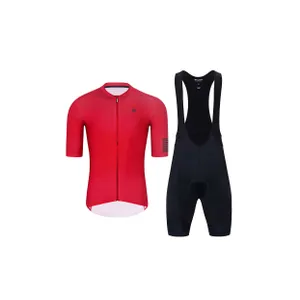 HOLOKOLO Cyklistický krátky dres a krátke nohavice - VICTORIOUS ELITE - čierna/červená HOLOKOLO Cyklistický krátky dres a krátke nohavice - VICTORIOUS ELITE - čierna/červená