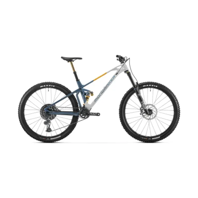 Horský bicykel MONDRAKER Super Foxy Carbon RR, bunker grey denim blue yellow Horský bicykel MONDRAKER Super Foxy Carbon RR, bunker grey denim blue yellow