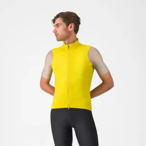 CASTELLI Cyklistická vesta - ESPRESSO 2 - žltá CASTELLI Cyklistická vesta - ESPRESSO 2 - žltá