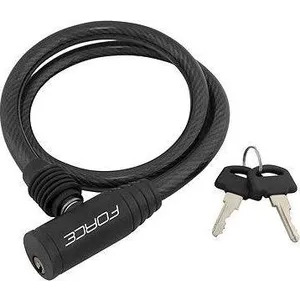 Šport a outdoor | Cyklistika | Cyklodoplnky | Zámky - Force Eco špirálový čierny Šport a outdoor | Cyklistika | Cyklodoplnky | Zámky - Force Eco špirálový čierny