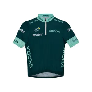 SANTINI Cyklistický dres s krátkym rukávom - TOUR DE FRANCE 2024 - zelená SANTINI Cyklistický dres s krátkym rukávom - TOUR DE FRANCE 2024 - zelená