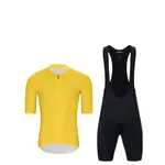 HOLOKOLO Cyklistický krátky dres a krátke nohavice - ELEVATE - čierna/žltá HOLOKOLO Cyklistický krátky dres a krátke nohavice - ELEVATE - čierna/žltá