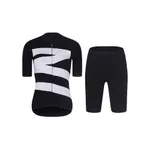 RIVANELLE Cyklistický krátky dres a krátke nohavice - MISSVELOAIRE - biela/čierna RIVANELLE Cyklistický krátky dres a krátke nohavice - MISSVELOAIRE - biela/čierna