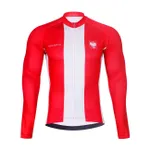 BONAVELO Cyklistický dres s dlhým rukávom zimný - POLAND WINTER - červená/biela BONAVELO Cyklistický dres s dlhým rukávom zimný - POLAND WINTER - červená/biela