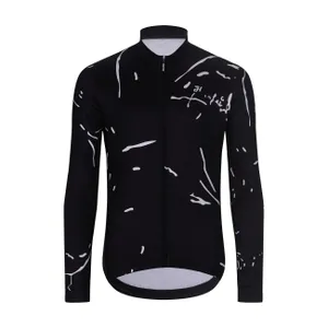 HOLOKOLO Cyklistický dres s dlhým rukávom zimný - PASSION WINTER - čierna/biela HOLOKOLO Cyklistický dres s dlhým rukávom zimný - PASSION WINTER - čierna/biela