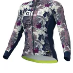 ALÉ Cyklistický dres s dlhým rukávom zimný - AMAZZONIA LADY WNT - modrá/béžová ALÉ Cyklistický dres s dlhým rukávom zimný - AMAZZONIA LADY WNT - modrá/béžová