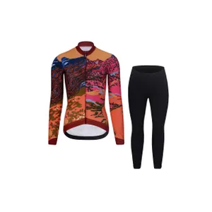 Cyklistická zimná bunda a nohavice - FREE WINTER - viacfarebná/čierna/oranžová Cyklistická zimná bunda a nohavice - FREE WINTER - viacfarebná/čierna/oranžová