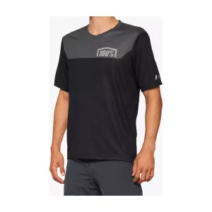 100% SPEEDLAB Cyklistický dres s krátkym rukávom - AIRMATIC - čierna/šedá 100% SPEEDLAB Cyklistický dres s krátkym rukávom - AIRMATIC - čierna/šedá