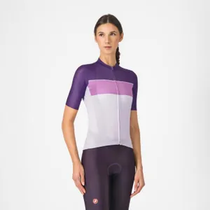 CASTELLI Cyklistický dres s krátkym rukávom - ELEGANTE - fialová/ružová/biela CASTELLI Cyklistický dres s krátkym rukávom - ELEGANTE - fialová/ružová/biela