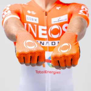 GOBIK Cyklistické rukavice krátkoprsté - VIPER INEOS GRENADIERS 26 - oranžová GOBIK Cyklistické rukavice krátkoprsté - VIPER INEOS GRENADIERS 26 - oranžová