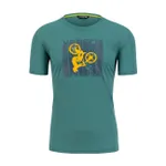 KARPOS Cyklistické tričko s krátkym rukávom - VAL FEDERIA - zelená/žltá KARPOS Cyklistické tričko s krátkym rukávom - VAL FEDERIA - zelená/žltá