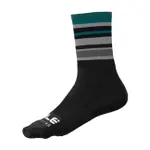 ALÉ Cyklistické ponožky klasické - STRIPES - čierna/zelená ALÉ Cyklistické ponožky klasické - STRIPES - čierna/zelená