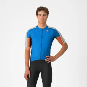 CASTELLI Cyklistický dres s krátkym rukávom - ENTRATA 6 - modrá CASTELLI Cyklistický dres s krátkym rukávom - ENTRATA 6 - modrá