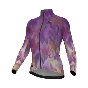 ALÉ Cyklistický dres s dlhým rukávom zimný - PR-E JARDIN - fialová/viacfarebná ALÉ Cyklistický dres s dlhým rukávom zimný - PR-E JARDIN - fialová/viacfarebná