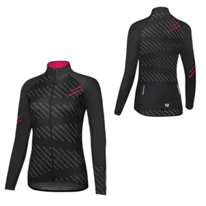 Dámsky cyklistický dres s dlhým rukávom Etape Gaia 2.0 čierna / ružová - XXL Dámsky cyklistický dres s dlhým rukávom Etape Gaia 2.0 čierna / ružová - XXL