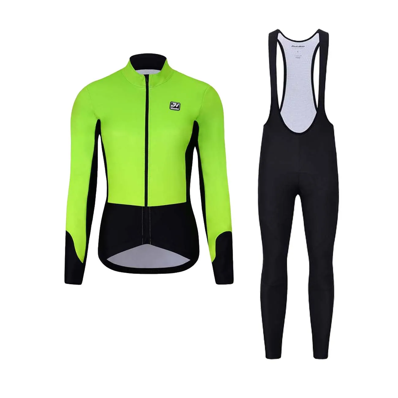 HOLOKOLO Cyklistická zimná bunda a nohavice - CLASSIC LADY - svetlo zelená/čierna HOLOKOLO Cyklistická zimná bunda a nohavice - CLASSIC LADY - svetlo zelená/čierna