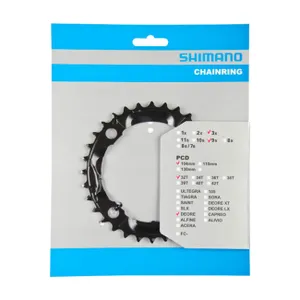 SHIMANO prevodník - DEORE M590 32 - čierna SHIMANO prevodník - DEORE M590 32 - čierna