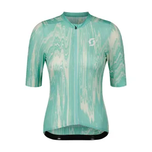 SCOTT Cyklistický dres s krátkym rukávom - ULTD SL W - zelená/biela SCOTT Cyklistický dres s krátkym rukávom - ULTD SL W - zelená/biela