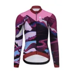 RIVANELLE Cyklistický dres s dlhým rukávom zimný - SUNSET WINTER - ružová/viacfarebná RIVANELLE Cyklistický dres s dlhým rukávom zimný - SUNSET WINTER - ružová/viacfarebná