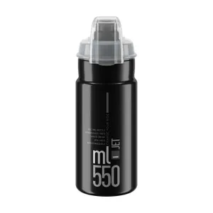 ELITE Cyklistická fľaša na vodu - JET PLUS 550 - čierna/šedá ELITE Cyklistická fľaša na vodu - JET PLUS 550 - čierna/šedá